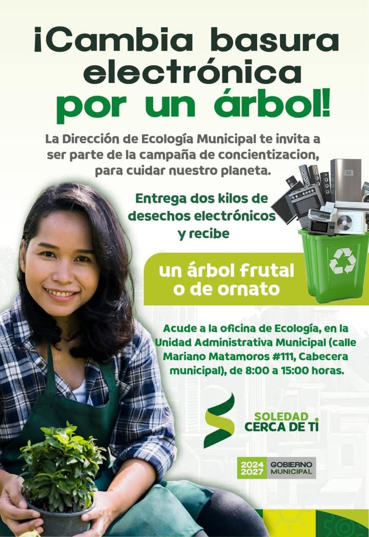 Cambia basura electrónica por un árbol!