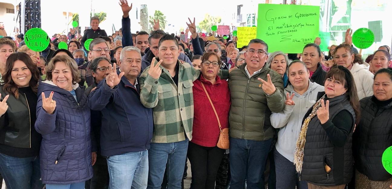 Continúa transformación urbana en Soledad: Alcalde y Gobernador entregan pavimentación de calles en Rancho Blanco