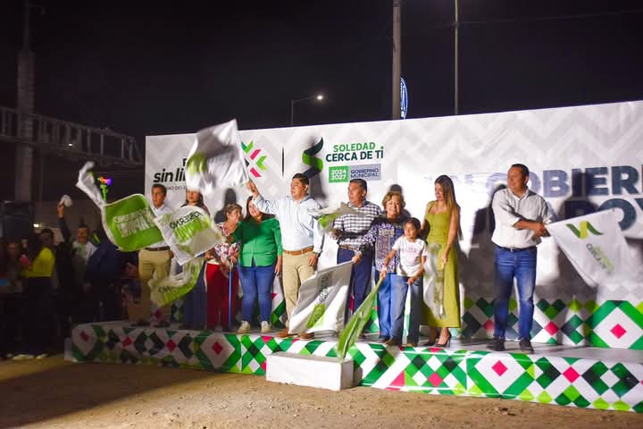 El Alcalde Juan Manuel Navarro Muñiz, en compañía del Gobernador Ricardo Gallardo y la Senadora Ruth González, dio inicio a la construcción del Parque Lineal Circuito Potosí