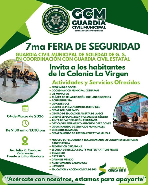 7ª Feria de Seguridad en la colonia La Virgen